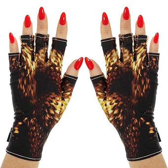 ManiGlovz - The ORIGINAL UPF 50+ UV Light Protective Nail Gloves | Gel Manicure and Anti UV Fingerless Gloves for Women | Can be Used as Sun Protection Gloves for Driving | The Blaze