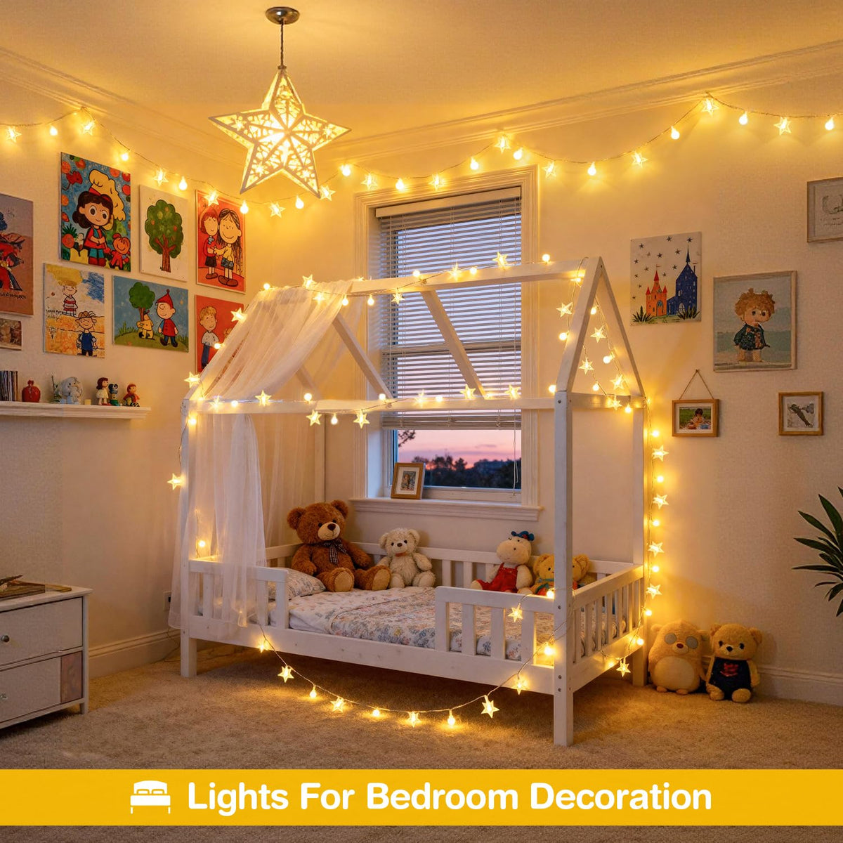 JMEXSUSS 100 LED Globe Star String Lights