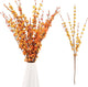 10 Pcs Long Stem Artificial Jasmine Flowers Burnt Orange Jasmine Fall Floral Stems for Wedding Bouquets Dried Autumn Orange Fake Flowers for Vases Home Parties Decor