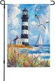 Lighthouse Seagulls Garden Flag 12x18 Inch Double Sided All-Weather Polyester Outdoor Flag For Patio Lawn Yard And Garden Welcome Decor