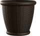 Suncast 18" Resin Indoor/Outdoor Wicker Planter, Brown, Made in the USA