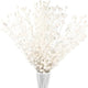 Syhood 200 Pcs Glitter Berry Stems, 13.8 Inches Christmas Berry Picks Holly Branches for Christmas Tree Decorations, Holiday Ornaments Home Decor and DIY Crafts(White)