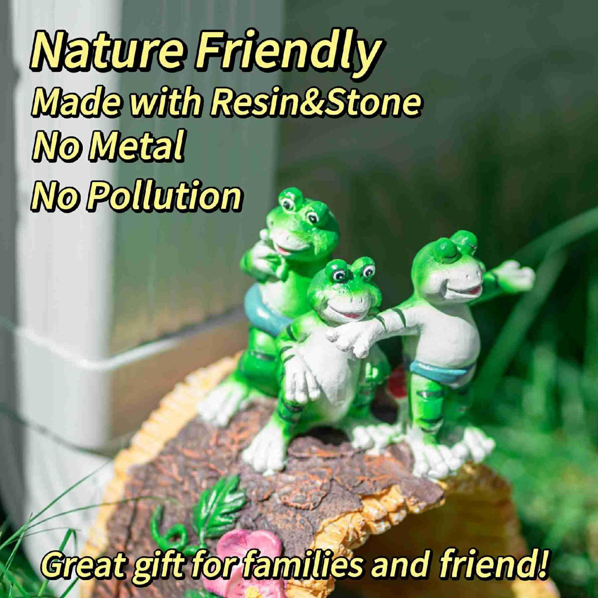APX Frog Gutter Downspout Extensions, Decorative Splash Block Statue.