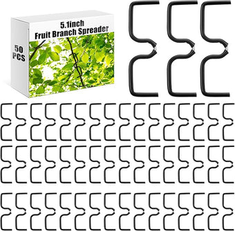 50 Pcs Fruit Branch Spreader 5.12 Inch Fruit Tree Limb Spreader with Plastic Hose Wrapped Iron Wire, Open Angle Pull Branch Stereotyped Tying Bending Farm Tools