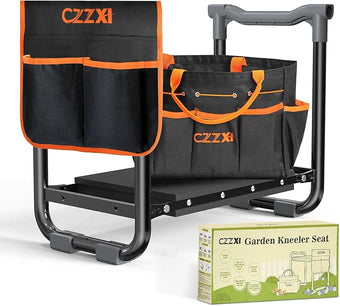 CZZXI Garden Kneeler and Seat, Wider and Thicker Kneeling Pad Heavy Duty Gardening Stool with Gardening Tool Pouch and Bag, Garden Bench/Chair Gifts for Women, Seniors