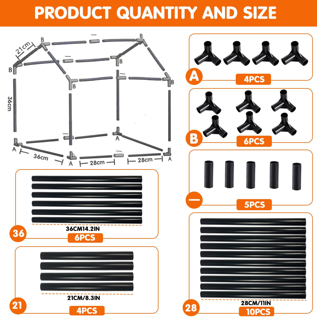Heliotera Mini Greenhouse with Grow Light for Indoor Seed Starting (Black)