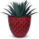 Headwind Glazed Ironstone Diamonte Collection – Crimson Red 8-Inch Decorative Plant Pot, Indoor & Outdoor, Vintage Diamond-Textured, Lightweight & Weather-Resistant for Garden Use by Robert Allen