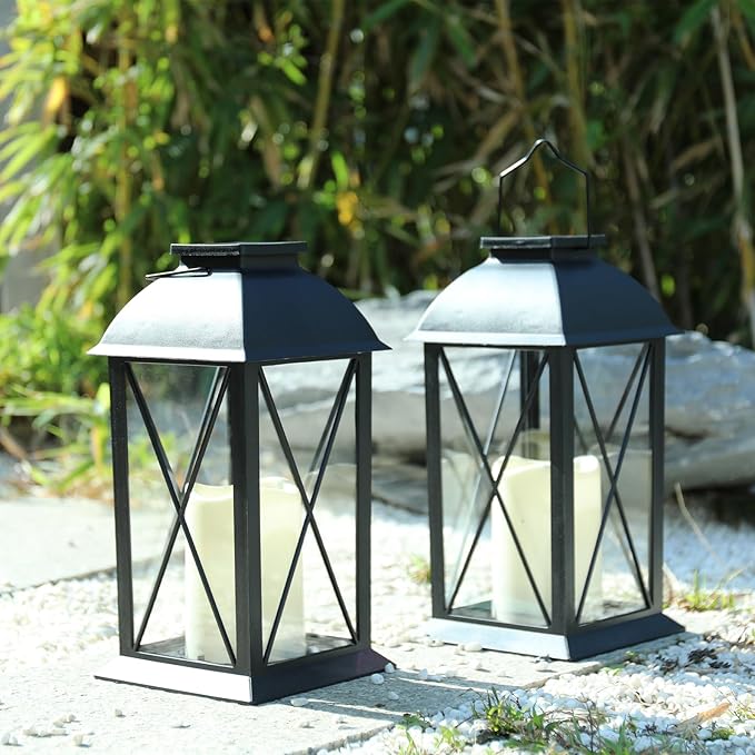 Afirst Solar Lantern Outdoor, 2 Pack Hanging Decorative Outdoor Lights Waterproof Umbrella Lights for Patio Garden, Table,Party Decor