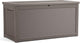 TARKARI 320 Gallon Lockable Resin Deck Box, Waterproof & UV-Resistant Outdoor Storage Box for Outdoor Cushion Storage, Garden Tools & Pool Accessories Storage, Gray