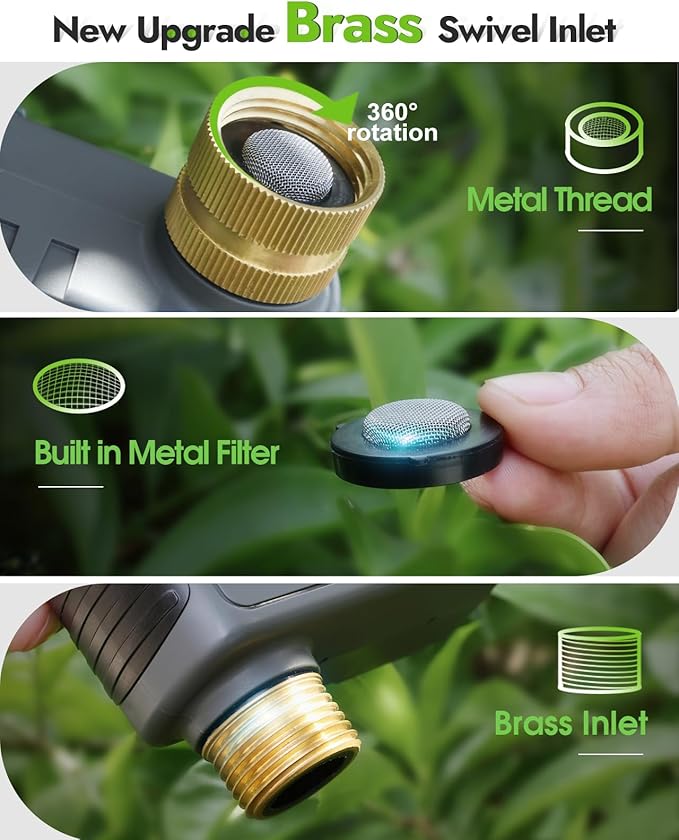 Insoma WiFi Hose Timer - Brass Inlet & Outlet, Voice/App Control Sprinkler Timers with Rain Delay/Manual/Auto Mode, Smart Water Timer for Garden/Lawn/Yard Work with Alexa & Google Home, Energy Saving