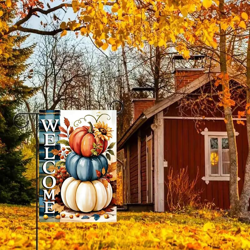 Welcome Fall Garden Flags for Outside 12x18 Double Sided