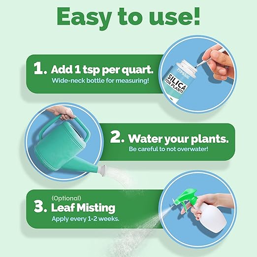 TPS NUTRIENTS Silica for Houseplants, Liquid Silicon Plant Food for Strong Stems and Healthy Leaves, Liquid Plant Fertilizer 1 Gallon (128oz)