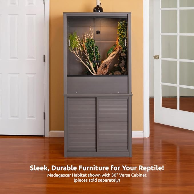 New Age Pet® Madagascar Vertical Reptile Lounge Habitat, (30" L x 24" W x 36" H) Arboreal Chameleon Cage Made with ECOFLEX®, Non-Toxic & Eco-Friendly Materials, Quick & Easy Assembly
