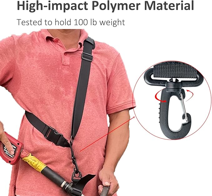 Trimmer Strap for Weed Eater Shoulder Strap Easy Release Brush Cutter Harness Compatible with EGO String Trimmer, Leaf Blower