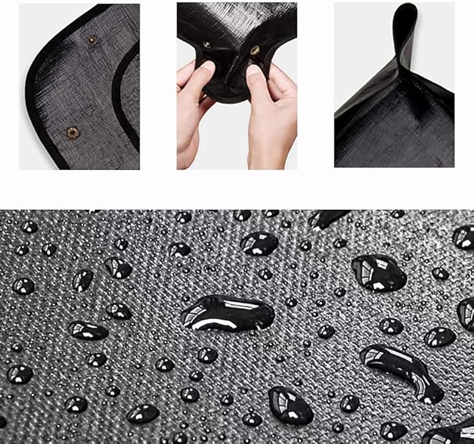 BIUWING 2PCS Indoor Plant Transplanting Repotting Mat Foldable Garden Work Cloth Waterproof Thicken Gardening Mat, Black (26.8" x 26.8")