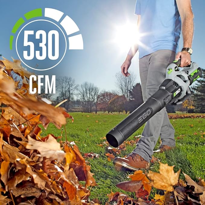EGO POWER+ Leaf Blower, Cordless Electric 530 CFM, Includes 56V 2.5Ah Battery and Charger - LB5302