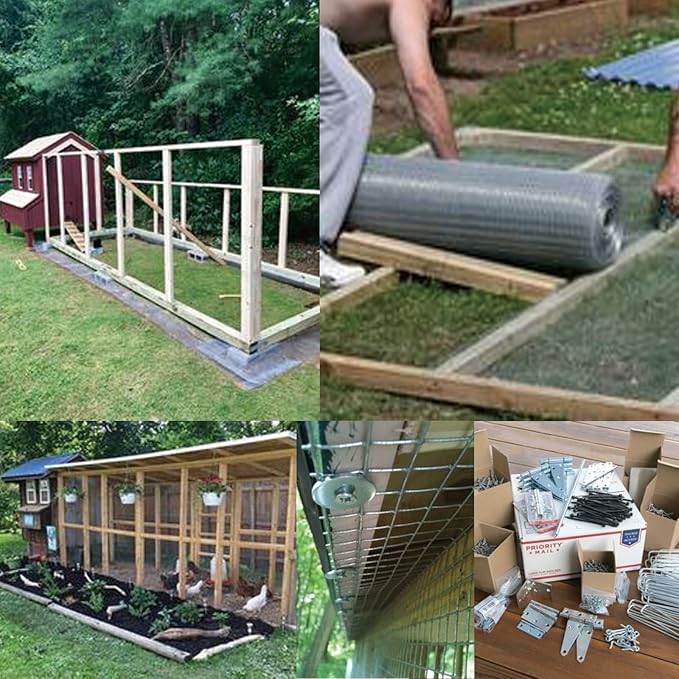 Hardware Cloth 1/2in 6ft x 100ft 19 Gauge-Hot Dip Galvanized After Welding, Chicken Wire Fencing Wire Mesh Roll Garden Fencing, Tree Guard Wire Cloth Welded Wire Mesh& Wire Cloth Gopher Wire