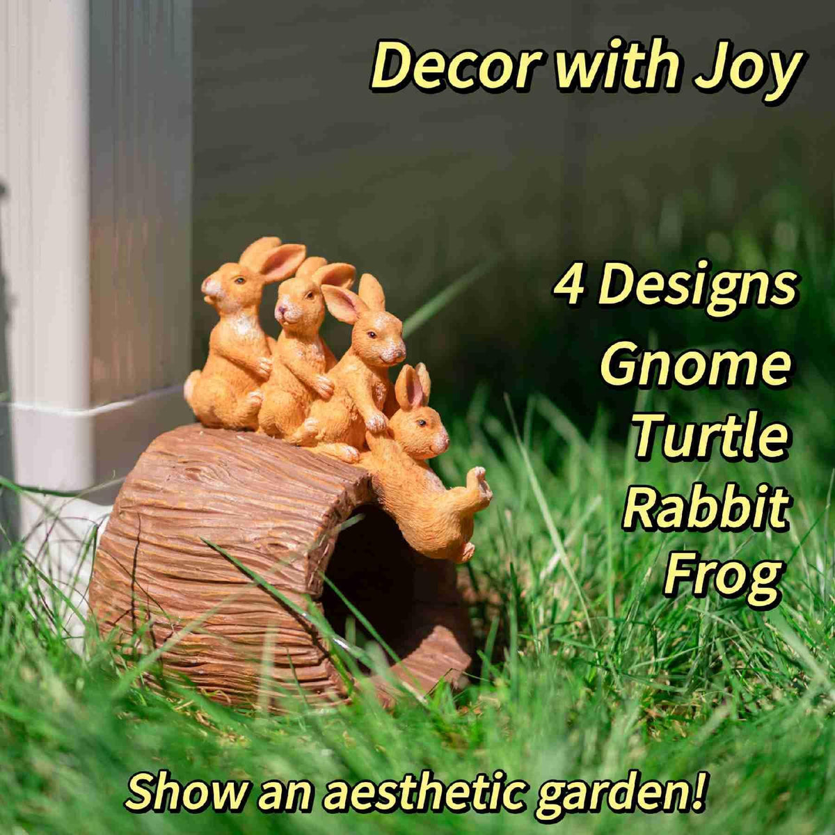 APX Rabbit Gutter Downspout Extensions, Decorative Splash Block Statue