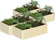 8x4x2 ft Outdoor Raised Garden Bed, Large Metal Planter Raised Beds, Planters for Outdoor Plants for Vegetables, Flowers, Herbs, Fruits, and Succulents.(4 Pcs,Yellow)