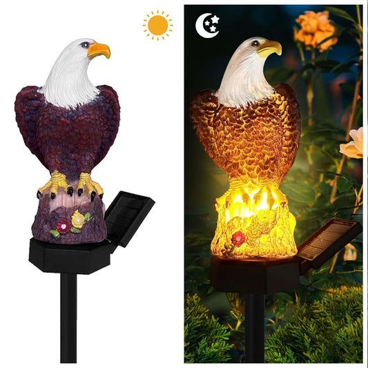 Eagle Solar Garden Lights - Outdoor Decor with LED Path Lights, Animal Statue Kitnish