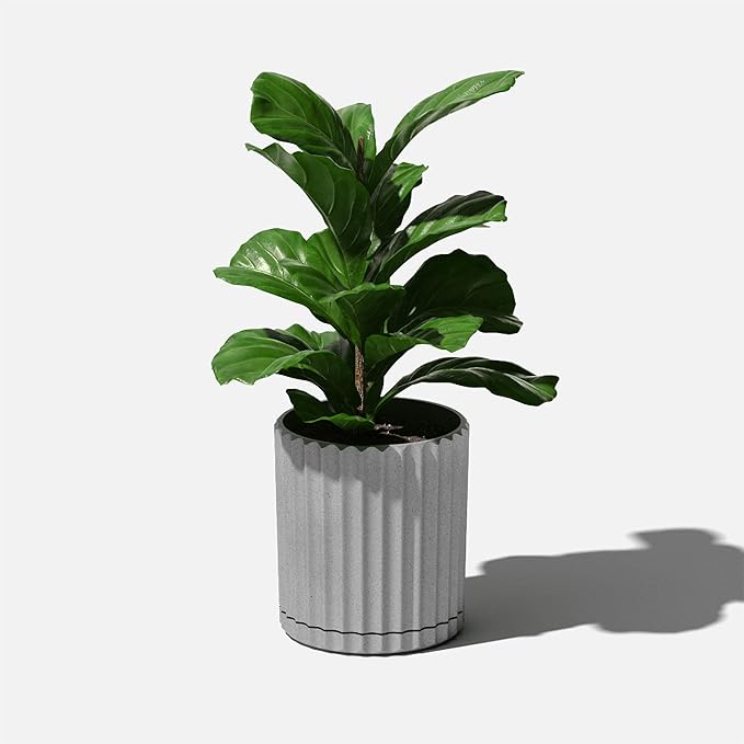 Veradek Demi Series Demi 6" Planter w/Tray, Grey