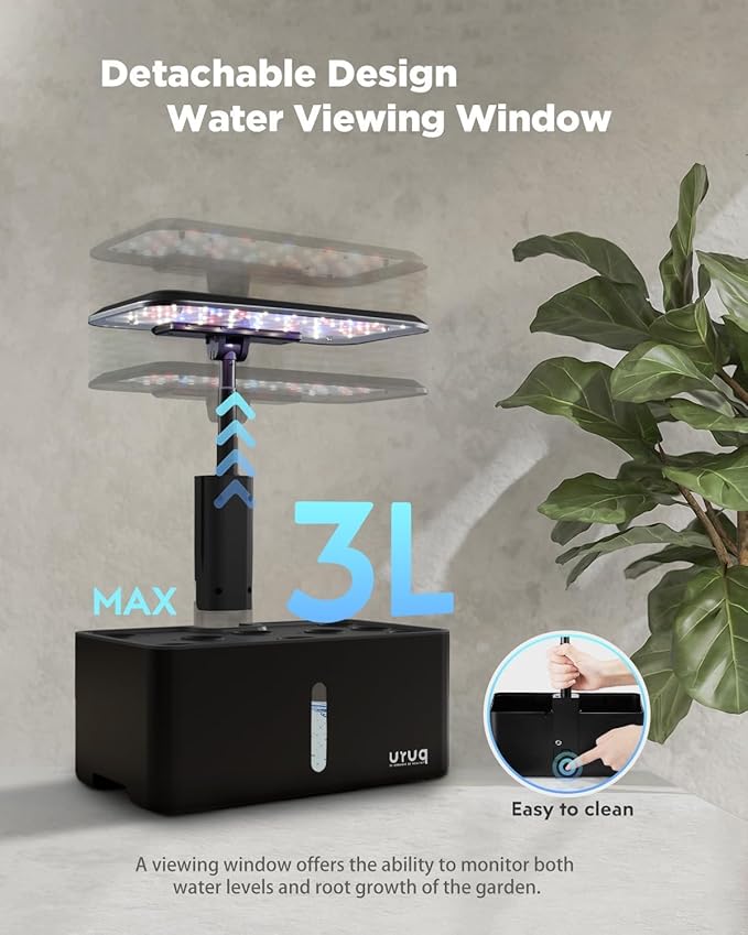 Hydroponics Growing System Garden: 8 Pods Indoor Herb Garden with Grow Light Plants Germination Kit Quiet Automatic Hydroponic Height Adjustable - Gardening Gifts for Women Kitchen