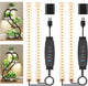 8.6'' Mini Two Strip Growing Lamp for Indoor Plants, 3000K Full Spectrum LED Grow Light Strips with Auto ON/Off 3/9/12H Timer & 10 Dimmable Levels for Green House Succulent (2 Head×2 Pack)