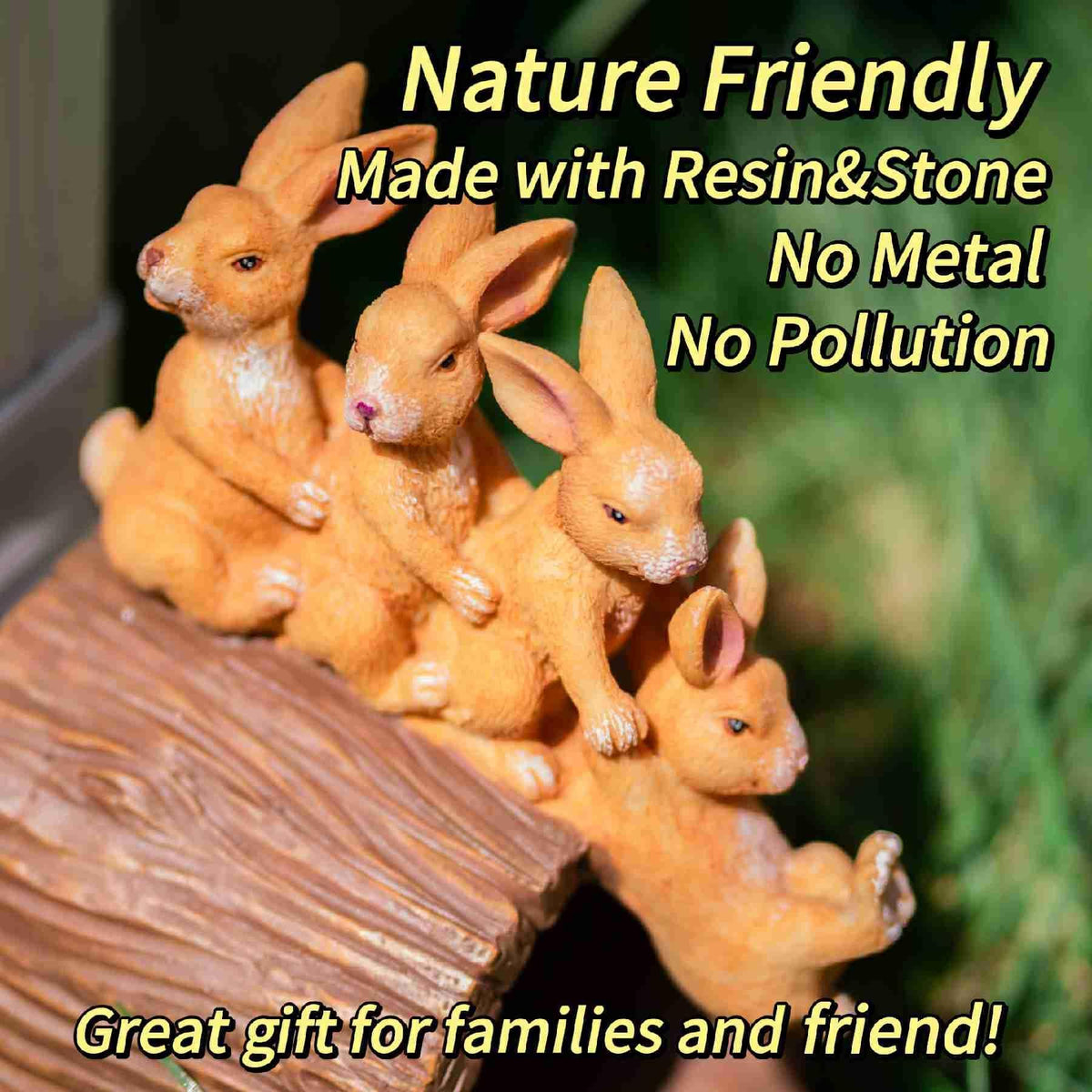 APX Rabbit Gutter Downspout Extensions, Decorative Splash Block Statue