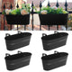 Holensun Railing Planter Box 16 Inch with Adjustable Brackets (4PCS)