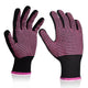 Sopito 2Pcs Heat Resistant Gloves with Silicone Bumps, Professional Heat Protection Gloves for Hair Styling, Mitts for Curling Iron Wand Flat Iron Sublimation, Rose Red