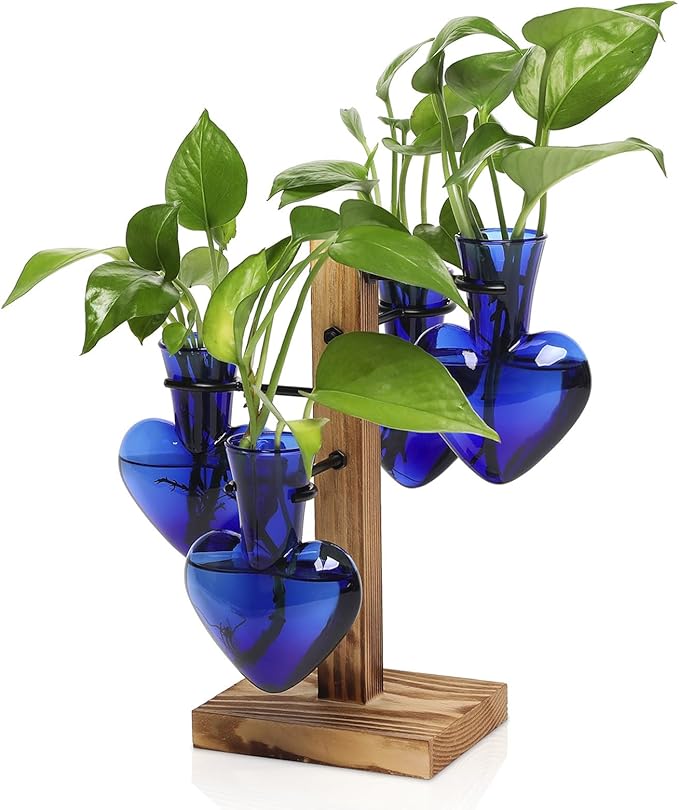Plants Propagation Stations Plant Terrarium Kit Glass Planters for Indoor Plants House Plant Accessories Gift for Women - 4 Love Bulb Vase