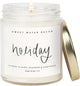 Sweet Water Decor Holiday Candle - Cloves, Pine, and Sandalwood Festive Winter Scented Soy Candles for Home - 9oz Clear Jar, 40 Hour Burn Time, Made in The USA