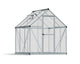 Palram - Canopia Mythos 6' x 6' Polycarbonate Aluminum Greenhouse, Silver