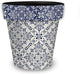 Briarwood Lane Navy and Tan Damask Medium Planter
