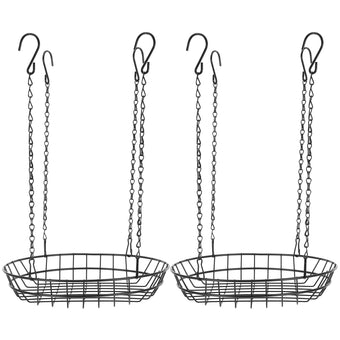 KICHOUSE 2 Sets Adjustable Plant Risers for Inside Pots, 12-18 inch Planter Stand Inserts Holder for Tall Planters Large Pots, Hanging Flowerpot Filler to Reduce Soil