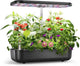 owltron Hydroponics Growing System Kit, 12 Pods Indoor Herb Garden with 24W LED Grow Light Full Spectrum, Planting Height Up to 20", Quiet Water Pump, Indoor Gardening for Gifts, Kitchen, Black