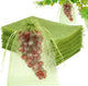 100pcs Fruit Protection Bags 8x12 inch, Green Netting Cover Bags Drawstring Mesh Fruit Protectors Pest Barrier for Grapes Mango Trees Veggies Garden