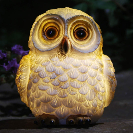 Solar Small animals Statue Solar Garden Lights LED Resin Animals Lamp Up to 8 Hrs Long Last Auto On/Off Waterproof Night Light Path Yard Landscape Decoration (Color : Owl)