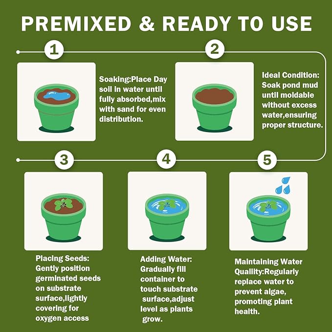Doter Aquatic Plant Soil for Lotus & Pond Plants/Aquaquarium Substrate 6.6 LBS- Natural Organic Growing Medium for Hydroponic Plants & Water Gardens | Aquarium Safe Nutrient-Rich