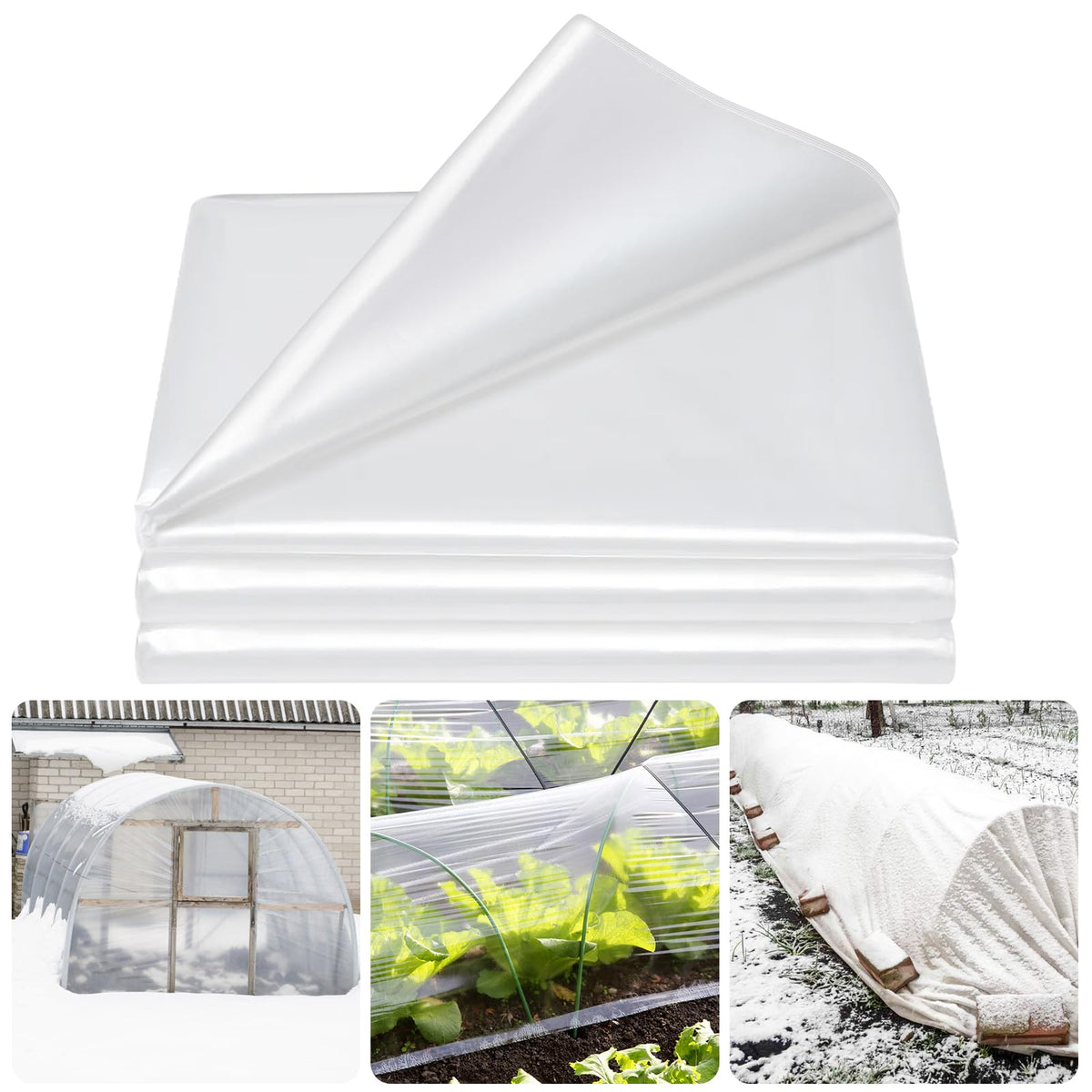 Legigo 10 X 30 Ft Clear Greenhouse Plastic, Plant Covers Freeze Protection