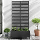 Casaphoria Metal Raised Garden Bed with Trellis and Wheels, 72"x35"x16" Planter Box for Climbing Plants, Vegetables & Vines, Features Drainage Holes and Privacy Screen (Black-Harold)