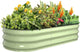 Kesfitt Raised Garden Bed, 5x2x1 FT Galvanized Steel Metal Raised Garden Bed, Oval Open-Bottom Design, 12-Inch Deep for Outdoor Vegetable & Herb Gardening, Fruit Green