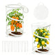 2-Pack Pop Up Plant Covers, Heavy Duty 18"x24" Mesh Plant Cover & Garden Cloche with Ground Stakes, Windproof Plant Protector Tent for Tomato & Strawberry (Protection from Birds & Animals)