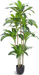 Waoops Artificial Plants 5.3Ft Dracaena Fragrans Faux Trees with 7 Heads Fake Tree for Home Decor Indoor or Outdoor Office Decoration Housewarming Gift