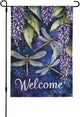 Plants Dragonfly Garden Flag 12x18 Inch Double Sided All-Weather Polyester Outdoor Flag For Patio Lawn Yard And Garden Welcome Decor
