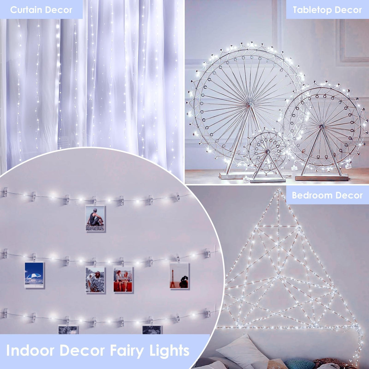 99FT 300 LED Fairy Lights with Remote, Plug in Twinkle Light Outdoor Indoor