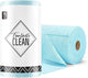 Fantasticlean Microfiber Cleaning Cloth Roll -75 Pack, Tear Away Microfiber Towels, 12" x 12", Reusable, Washable, Scratch Free, Ultra Absorbent Dishcloth for All-Around Cleaning Supplies (Blue)