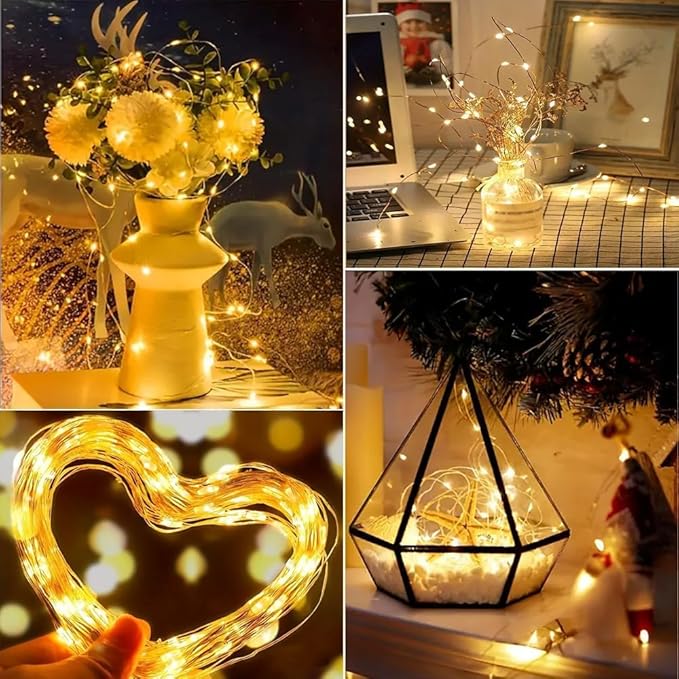 3 Pack USB Fairy Lights, USB Powered String Lights 16.5FT 50 LEDs, Fairy String Lights for Bedroom, Wedding, Party, Christmas Tree Decoration (Purple)