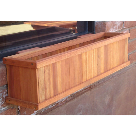 HomeStock 48 in. Window Box Planter - Outdoor Garden Planter - Durable Wood Planter