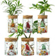 Christmas Vase, Christmas Themed Propagation Stations, Glass Propagation Vases for Plants, Cuttings, Desktop Planter Vase for Home & Office Decor, Set of 6 (3 Large & 3 Small)